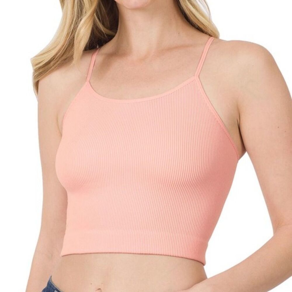 PINK ZENENA CROPPED CAMI-NWT